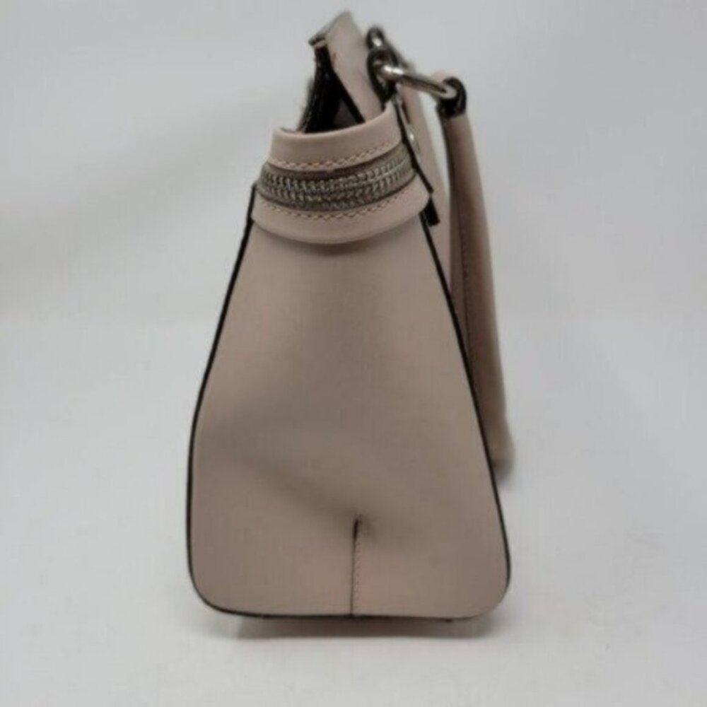 Alberta Di Canio | Italian Leather Full Zip Satchel Handbag Light Pink blush - Picture 8 of 10